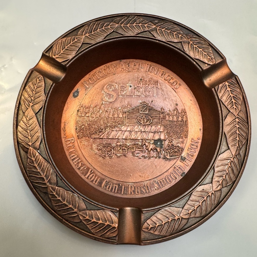 Vintage Ashtray Winston Select Cigarette Cigar Coin Tray Accent Collectible